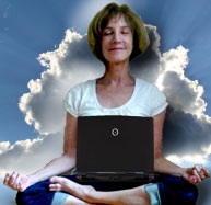 mellow Nikki with computer