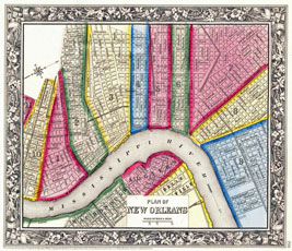 New Orleans map 1860