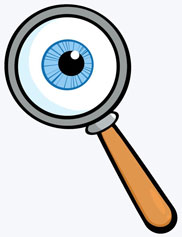 eye in magnifying glass clip art