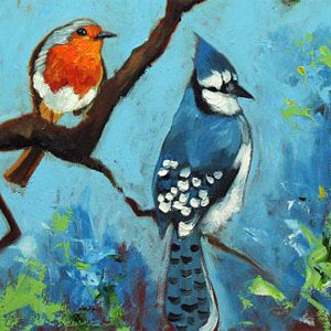 robin and bluejay